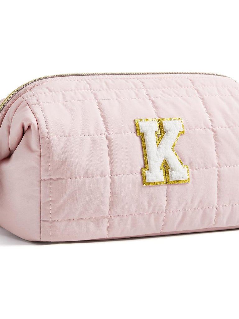 Birthday Gifts Personalized Initial Makeup Bag, Trendy Stuff Gifts For Women Bri